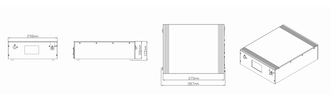 1.5µm重频锁定飞秒激光器机械尺寸