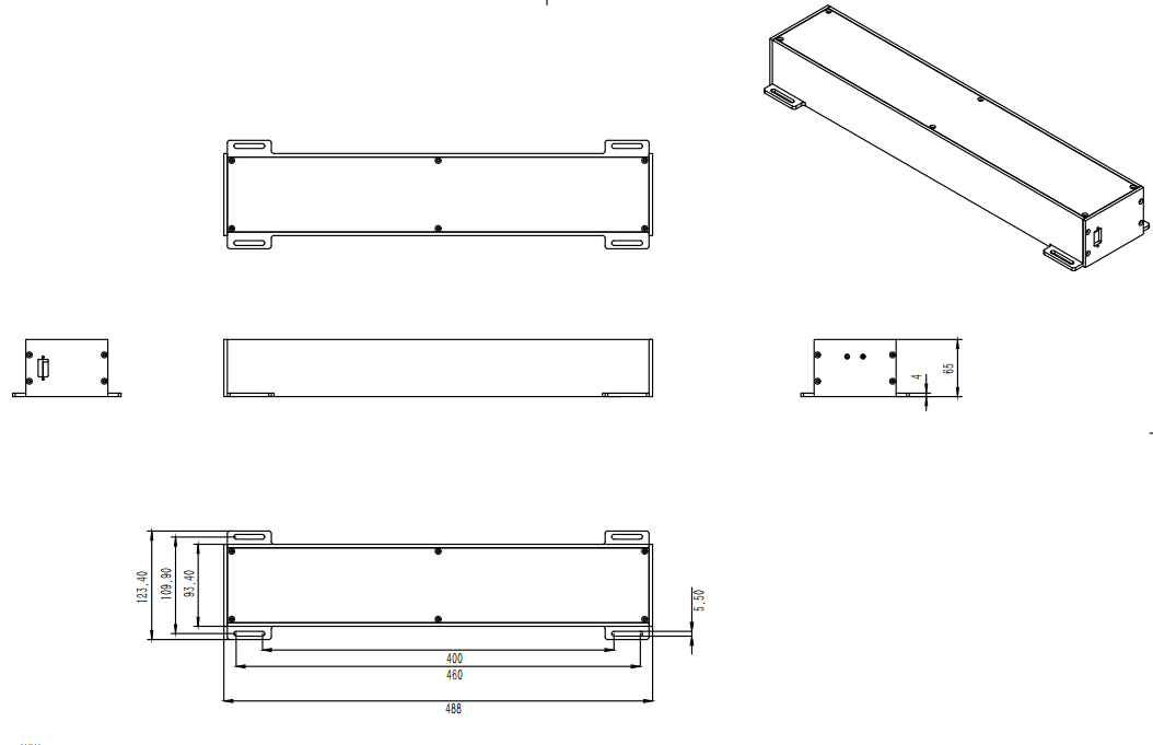 5000ps电动光纤延迟线尺寸图 5000ps电动光纤延迟线尺寸图